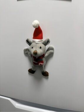 Christmas Gray Mouse Magnet